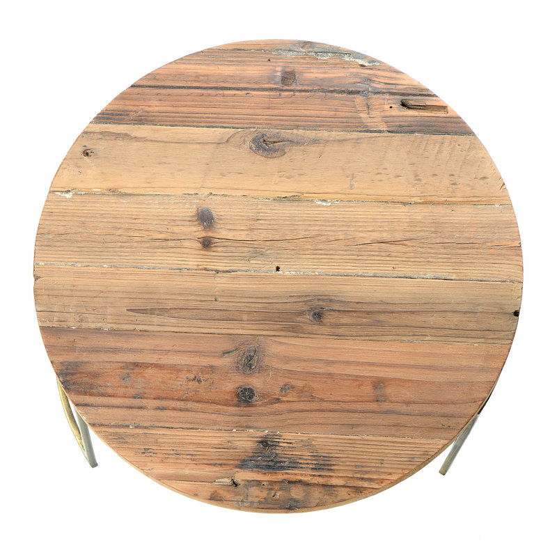 Dakota Fields Round Wood Dia Tray With Metal Legs & Reviews Wayfair.ca